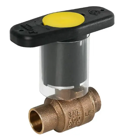 2" Jomar Valve S-200CSSG-IH, 2 Piece, Full Port, Soldered Ends, Lead-Free Bronze, Stainless Steel Ball & Stem, Thermal-Block Insulated Handle, 600 WOG Ball Valve