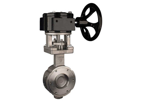 Bonomi G9300 Series - Butterfly Valve, High Performance, Wafer Style, Stainless Steel, Gear Operated
