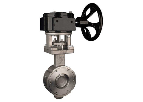 8" Bonomi G9300 - Butterfly Valve, High Performance, Wafer Style, Stainless Steel, Gear Operated