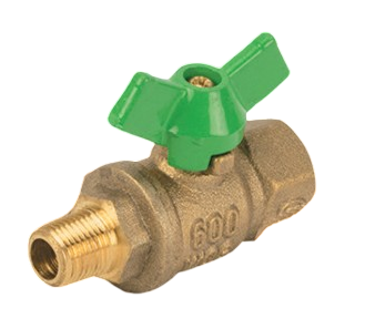 1/8" FIP x 1/8" MIP Jomar Valve T-83CG 100-397G-TH, 2 Piece, Full Port, Dezincification Resistant Lead-Free Brass, Threaded, Stainless Steel Ball & Stem, 600 WOG Mini Ball Valve