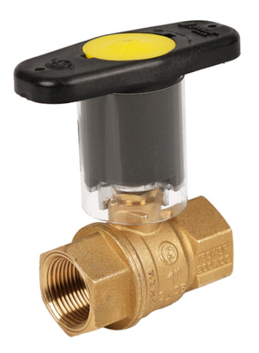 1-1/4" Jomar Valve T-100NE-IH, 2 Piece, Full Port, Brass, NPT Threaded, Thermal-Block Insulated Handle, 600 WOG Ball Valve