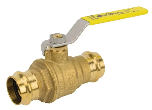 1/2" Jomar Valve JP-100, 2 Piece, Full Port, Brass, Press Connection, 250 WOG Ball Valve