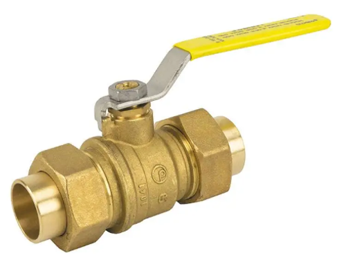 2" Jomar Valve S-100-DUE, 2 Piece, Full Port, Brass, Soldered, Double Union End, 400 WOG Ball Valve 2" Jomar Valve S-100-DUE, 2 Piece, Full Port, Brass, Soldered, Double Union End, 400 WOG Ball Valve