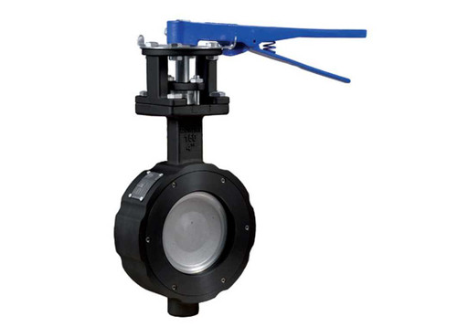 4" Bonomi 8100 - Carbon Steel, Manually Operated, Wafer Style, Butterfly Valve