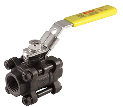 1-1/2" Jomar Valve T-CS-1000N-SS-4B, 3 Piece, 4 Bolt, Full Port, Carbon Steel, Swing Out Body, NPT Threaded, Stainless Steel Ball & Stem, 1000 WOG Ball Valve