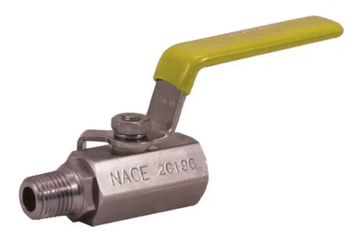 1/4" FIP x 1/4" MIP Jomar Valve T-SS-1000, 1 Piece / 2 Piece, Full Port, Mini Ball Valve, Stainless Steel, FNPT x MNPT Connection, Stainless Steel Ball & Stem, 1000 WOG Ball Valve