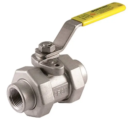 2" Jomar Valve T-SS-2002N-DUE, 5 Piece, Double Union End, Full Port, Stainless Steel, NPT Threaded, Stainless Steel Ball & Stem, 3000 WOG Ball Valve