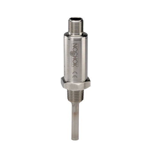 NOSHOK 810 Series Compact Temperature Transmitters, 810--22/125-1-1-8-25-010-6, -22/125 ºF, 4-20 mA, 1/2 NPT Process Connection, M12 x 1 (4-Pin), 1.0" Stem, 6mm Diameter