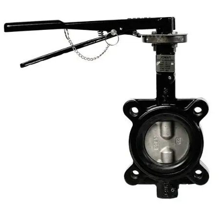 2" Jomar Valve BFV-Lug BUNA-N, Lug Style, Epoxy-Coated Ductile Iron Body, Stainless Steel Disc, BUNA Seat, Lever Handle Butterfly Valve