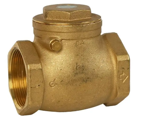 1/2" Jomar Valve T-501G, Horizontal Swing Check Valve, Dezincification Resistant Lead Free Brass, NPT Threaded, 200 WOG