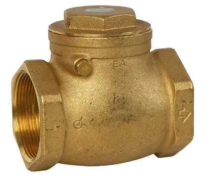 1" Jomar Valve T-501G, Horizontal Swing Check Valve, Dezincification Resistant Lead-Free Brass, NPT Threaded, 200 WOG