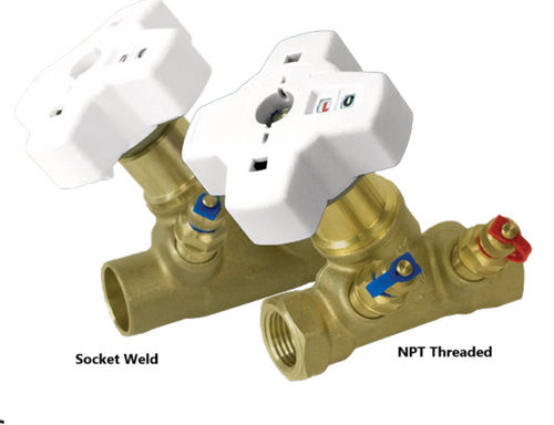 Jomar Valve TGG Series, Globe Style Manual Balancing Valve, Multi-Turn, Variable Orifice, Dezincification Resistant Lead-Free Brass, NPT Threaded, 300 WOG