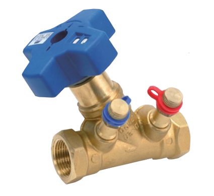 1-1/4" Jomar Valve Terminator G, Globe Style Manual Balancing Valve, Multi-Turn, Variable Orifice, Brass, NPT Threaded, 300 WOG