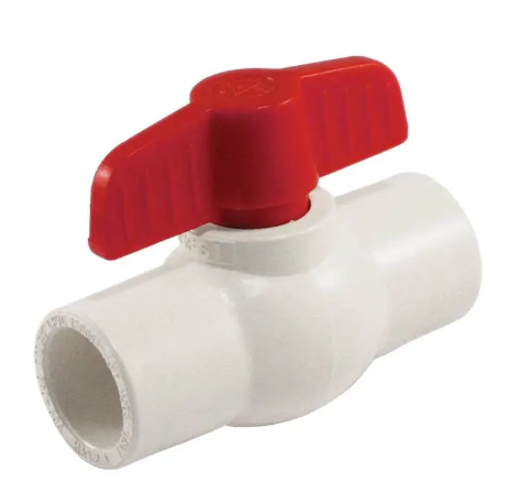 Jomar Valve S-605 Series, CPVC Body, Copper Tube Size, Solvent Connection, 150 WOG Ball Valve