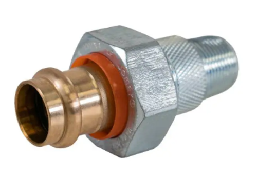 1/2" Jomar Valve Dielectric Union Press x MIP, Dielectric Union, Dezincification Resistant Lead-Free Brass, Press x Galvanized MNPT Connection, BUNA Seats, 250 PSI 1/2" Jomar Valve Dielectric Union Press x MIP, Dielectric Union, Dezincification Resistant Lead-Free Brass, Press x Galvanized MNPT Connection, BUNA Seats, 250 PSI