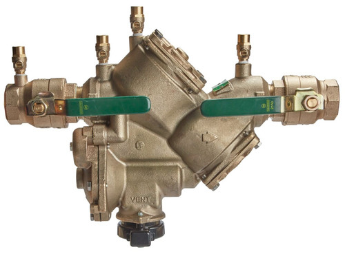 1-1/2" Watts LF909M1-QT-FS 1 1/2, Lead-Free Copper Silicon Alloy, Reduced Pressure Zone Backflow Preventer Assembly, Quarter Turn Ball Valve Shutoff, Backflow Flood Sensor