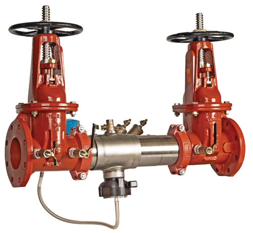 8" Watts LF957RPDA-OSY-GPM-FS 8, Lead-Free Stainless Steel, Reduced Pressure Detector Backflow Preventer Assembly, OSY Gate Valve Shutoff, Gallons/Minute Meter, Backflow Flood Sensor