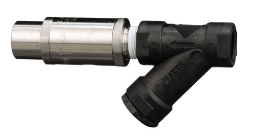 1/4" Watts SD-3-FN 1/4, Lead-Free Stainless Steel, Dual Check Valve Backflow Preventer, Atmospheric Vent, Wye Pattern Strainer, Female NPT Outlet Connection