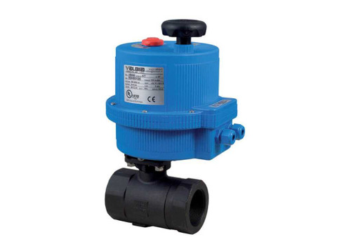 1/2" Bonomi 8E3000-00 - Ball Valve, 2-way, 2-piece, Carbon Steel, FNPT Threaded, Full Port, with Electric Actuator