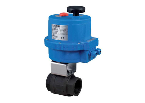 1-1/4" Bonomi 8E0127-00 -  Ball Valve, 2 Piece, 2 way, Carbon Steel, FNPT Threaded, Full Port, with Electric Actuator and Bracket