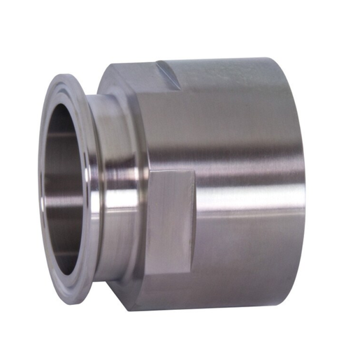 1-1/2" x 3/4" Sanitary Solutions SS22MP-1.5x0.75-316L, 316L Stainless Steel Clamp x Female NPT Adapter