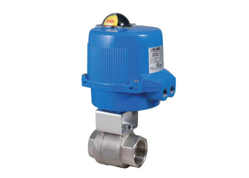 1/4" Bonomi M8E0126-00 - Ball Valve, 2 Piece, 2 way, Stainless Steel, FNPT Threaded, Full Port, with Metal Electric Actuator