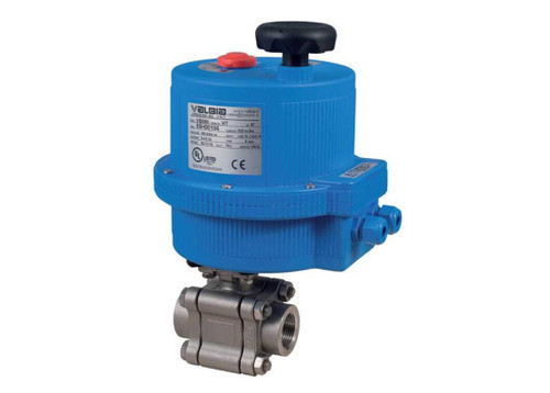 1-1/4" Bonomi 8E0731-00 - Ball Valve, Fire Safe, 3 Piece, 2 way, Stainless Steel, Socket Weld, Full Port, with Electric Actuator