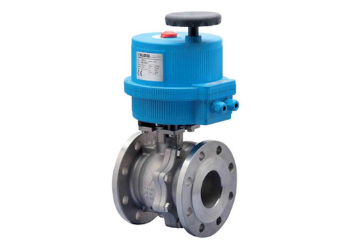 1 1/2" Bonomi 8E766000-00 - Ball Valve, Fire Safe, 2 Piece, 2 way, Stainless Steel, Flanged, Full Port, with Electric Actuator
