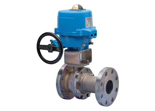 1 1/2" Bonomi M8E761031-00 - Ball Valve, Fire Safe, 2 Piece, 2 way, Carbon Steel, Flanged, Full Port, with Metal Electric Actuator