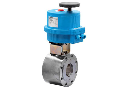 1/2" Bonomi 8E720288-00 - Ball Valve, Wafer Style, 2 way, Stainless Steel, Flanged, Full Port, with Electric Actuator