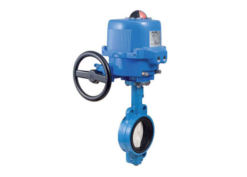 5" Bonomi MEN500S-00 - Cast Iron,Wafer Style, Butterfly Valve with Valbia Metal Electric Actuator