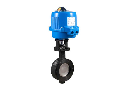 4" Bonomi ME8100-00 - Butterfly Valve, High Performance, Wafer Style, Carbon Steel, with Metal Electric Actuator