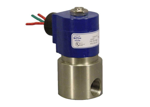 GC Valves S401GH16V1DF5 - 1/2" NPT, Stainless Steel, Normally Closed, 2-Way, Viton Seal, 3/8" Orifice, 240 VDC, NEMA 4/4X, Solenoid Valve