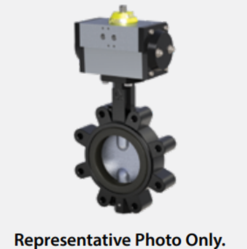 2-1/2" Max-Air 025-051-962-D824H-MA - Lug Style Butterfly Valves, Double Acting Pneumatic, Epoxy Coated Ductile Iron Body, Stainless Steel Disc, VITON Seat