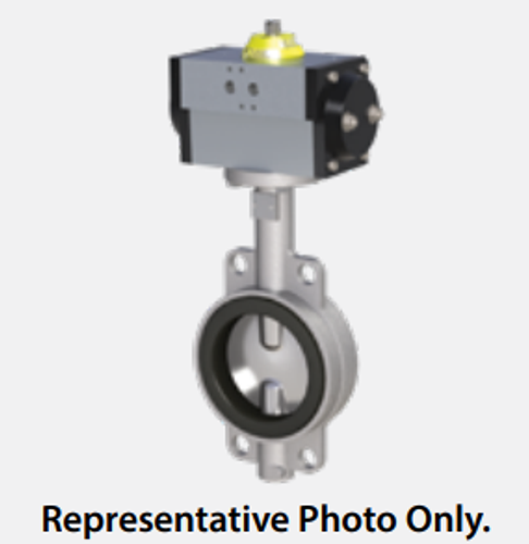 6" Max-Air 060-650-479-S824H-MA - Wafer Style Butterfly Valves, Spring Return Pneumatic, Stainless Steel Body, Polished Stainless Steel Disc, EPDM Seat