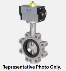 8" Max-Air 080-651-492-D824H-MA - Lug Style Butterfly Valves, Double Acting Pneumatic, Stainless Steel Body, Polished Stainless Steel Disc, VITON Seat