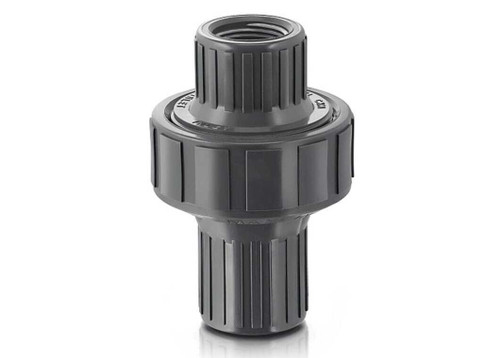 1/2" Plast-O-Matic CKM050EPS-CP - Single Union Check Valve, CPVC Body, EPDM Seat, Socket End