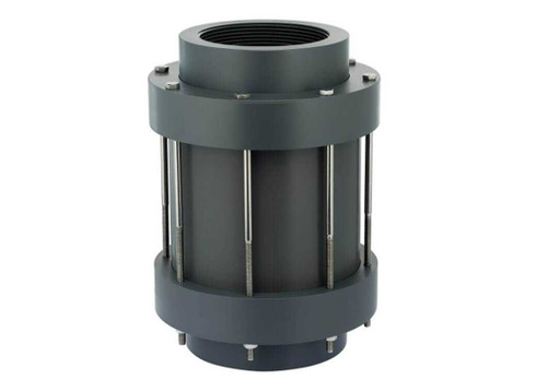 3" Plast-O-Matic CKS300EPS-NC-PV - Bolted True Union Style Check Valves, PVC Body, EPDM Seat