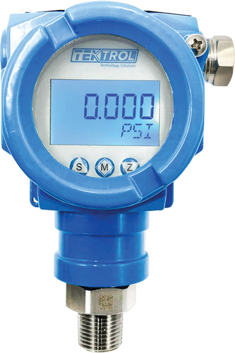 Tek Trol, Tek-Bar 3120B Series Ultrasonic Flow Meter, 1/2" NPTM Process and Elec. Conn., Hastelloy Diaphragm