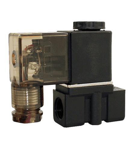 STC 2P025-S- 1/8" NPT Solenoid Valve, Nylon Plastic Body, 2-Way, Normally Closed, Direct Acting