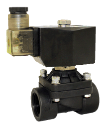 STC 2P160-250- NPT Solenoid Valve, Nylon Plastic Body, 2-Way, Normally Closed, Direct Lift Diaphragm