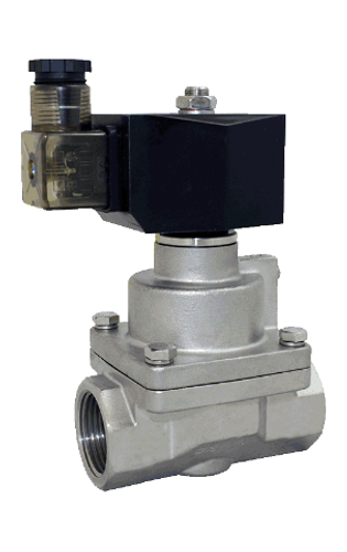 STC 2MS500- 2" Stainless Steel, Solenoid Valve 2-Way, Normally Closed, Pilot Piston for High Temp. & Pressure