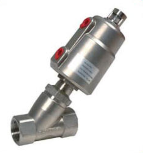 STC 2KD Series  Double Acting- Air Actuated Angle Seat Valves 2-Way, Normally Closed (NC) or Normally Open (NO)