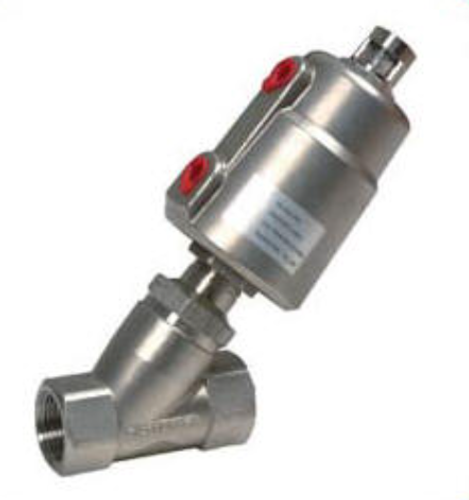 STC 2KD 3/4" Double Acting- Air Actuated Angle Seat Valves 2-Way, Normally Closed (NC) or Normally Open (NO)