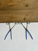 Lot of 2 Sklar Surgical Stainless Steel Curved Clamps Blue Tip