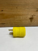 Hubbell HBL9758VY 20A 250V NEMA 2-20P Straight Blade Plug Yellow