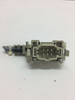 6-Pin Male Connector Han 6 ES-M Harting Copper Alloy, Silver Plated