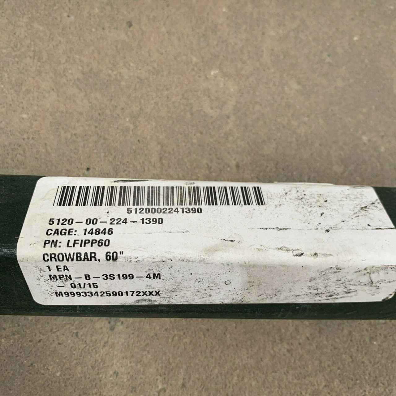 Wright Tool 60” Pinch Point Pry Bar Crowbar 1-1/4” USA Made NOS