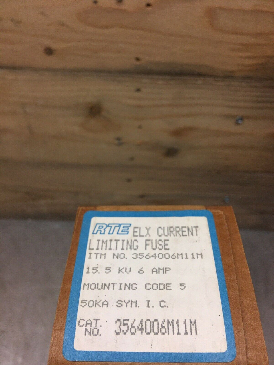 RTE ELX 3564006M11M Current Limiting Fuse 15.5kV 6C Amp Medium Voltage