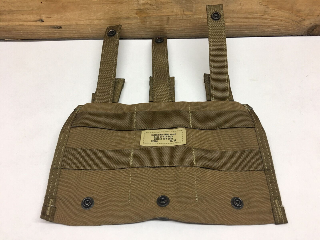 3 Mag M-4A1 Modular Carrier Pouch 8465-01-516-8415 Coyote Brown FSBE